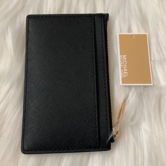 MICHAEL KORS Jet Set Travel Medium Zip Top Card Case in Black - Picture 2 of 2